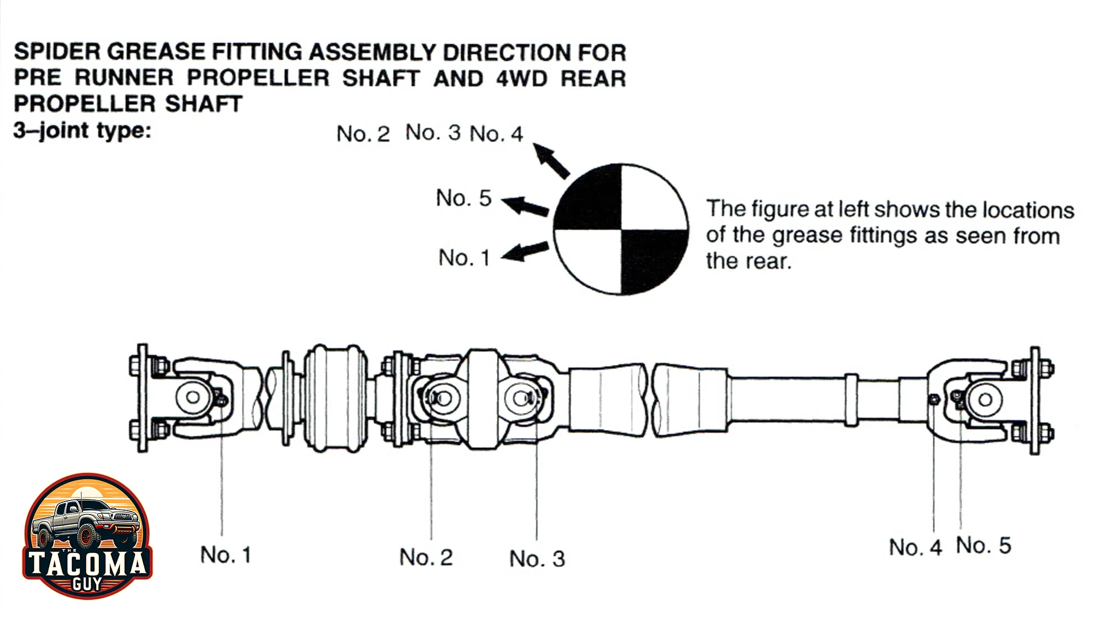 Gen 1 Tacoma Extended Cab Drive Shaft Diagram