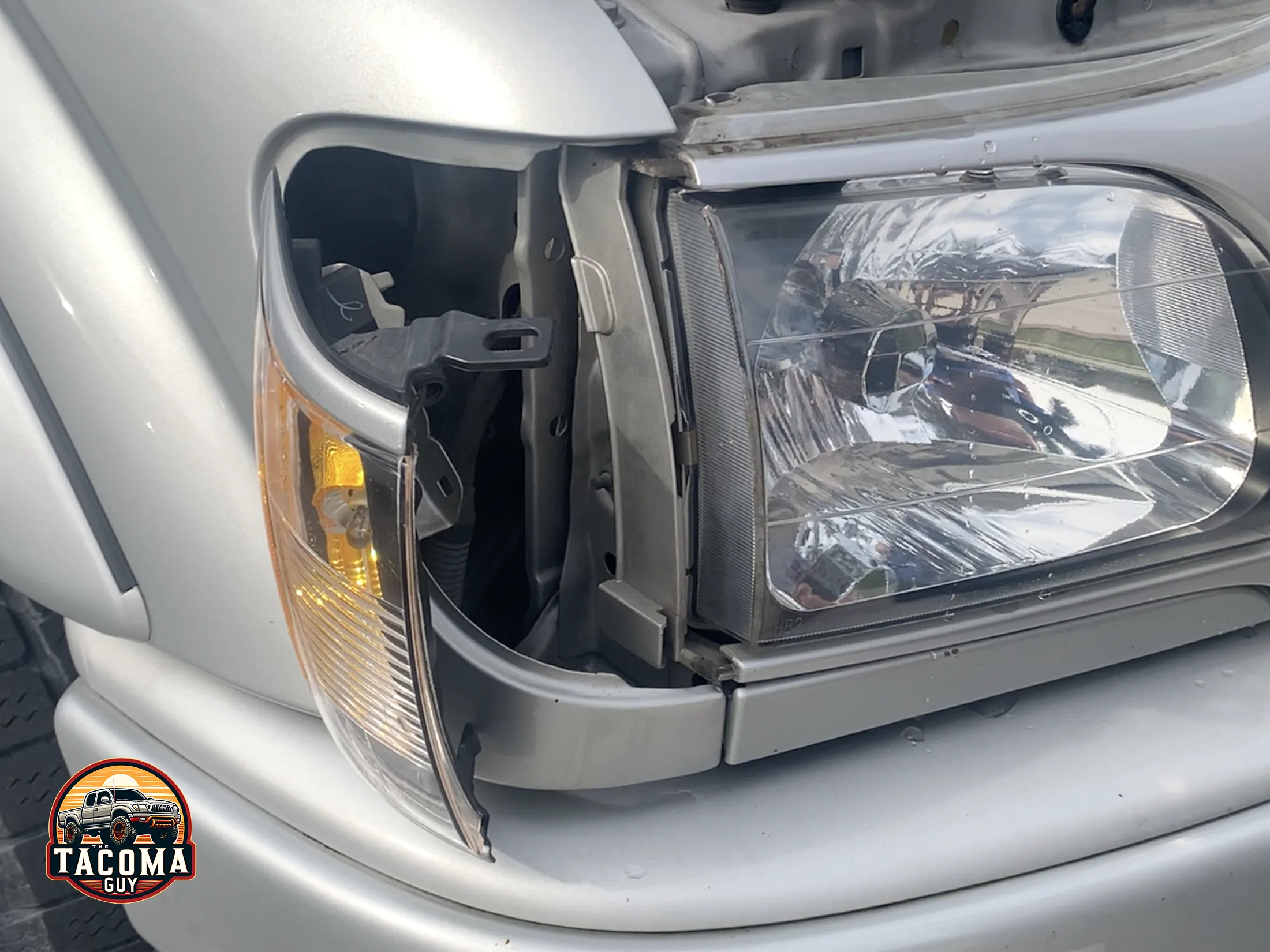 Side light on a gen 1 toyota tacoma removed