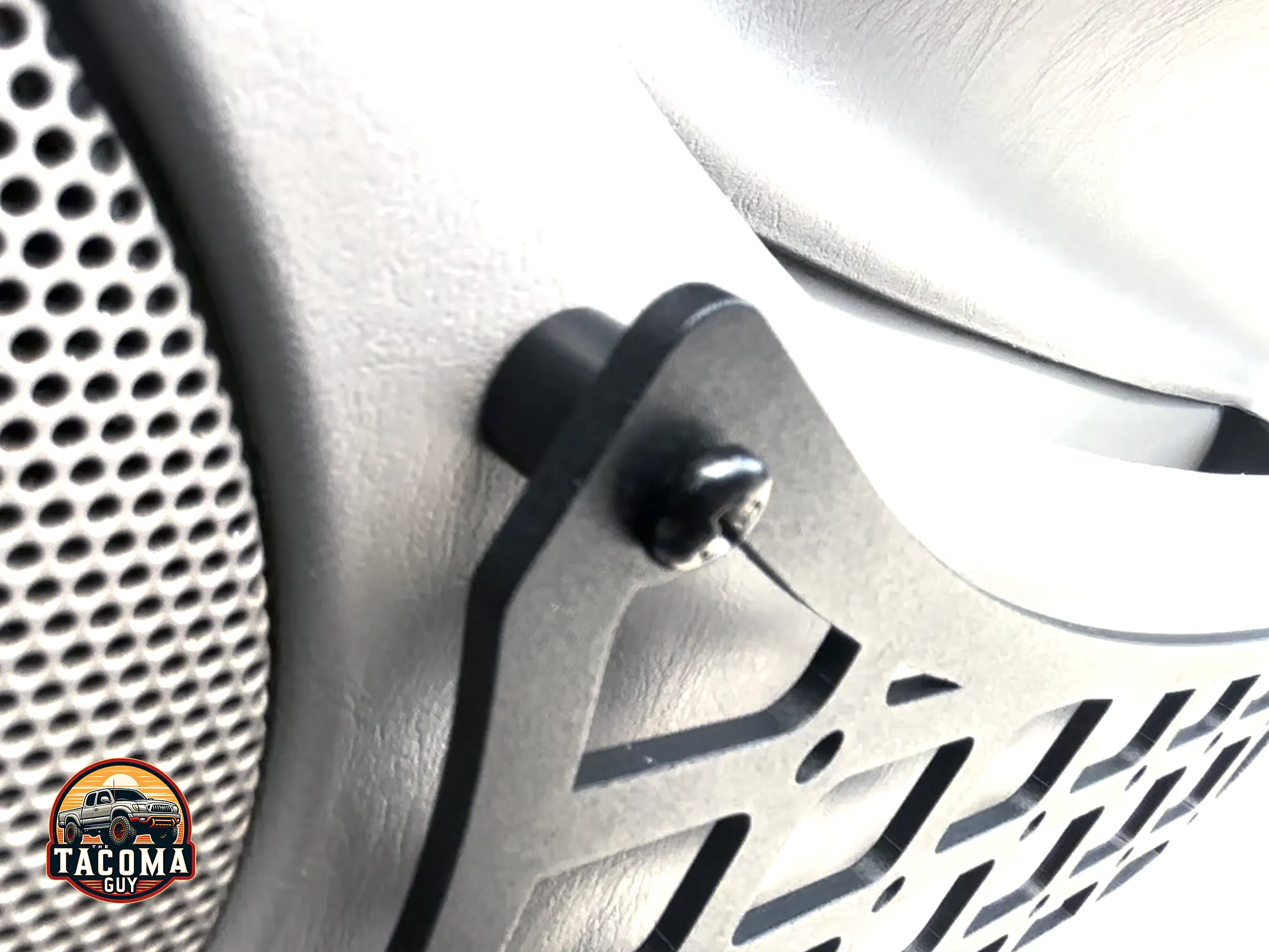 Showing the spacer installed on the TEQ MOLLE panel against the door card