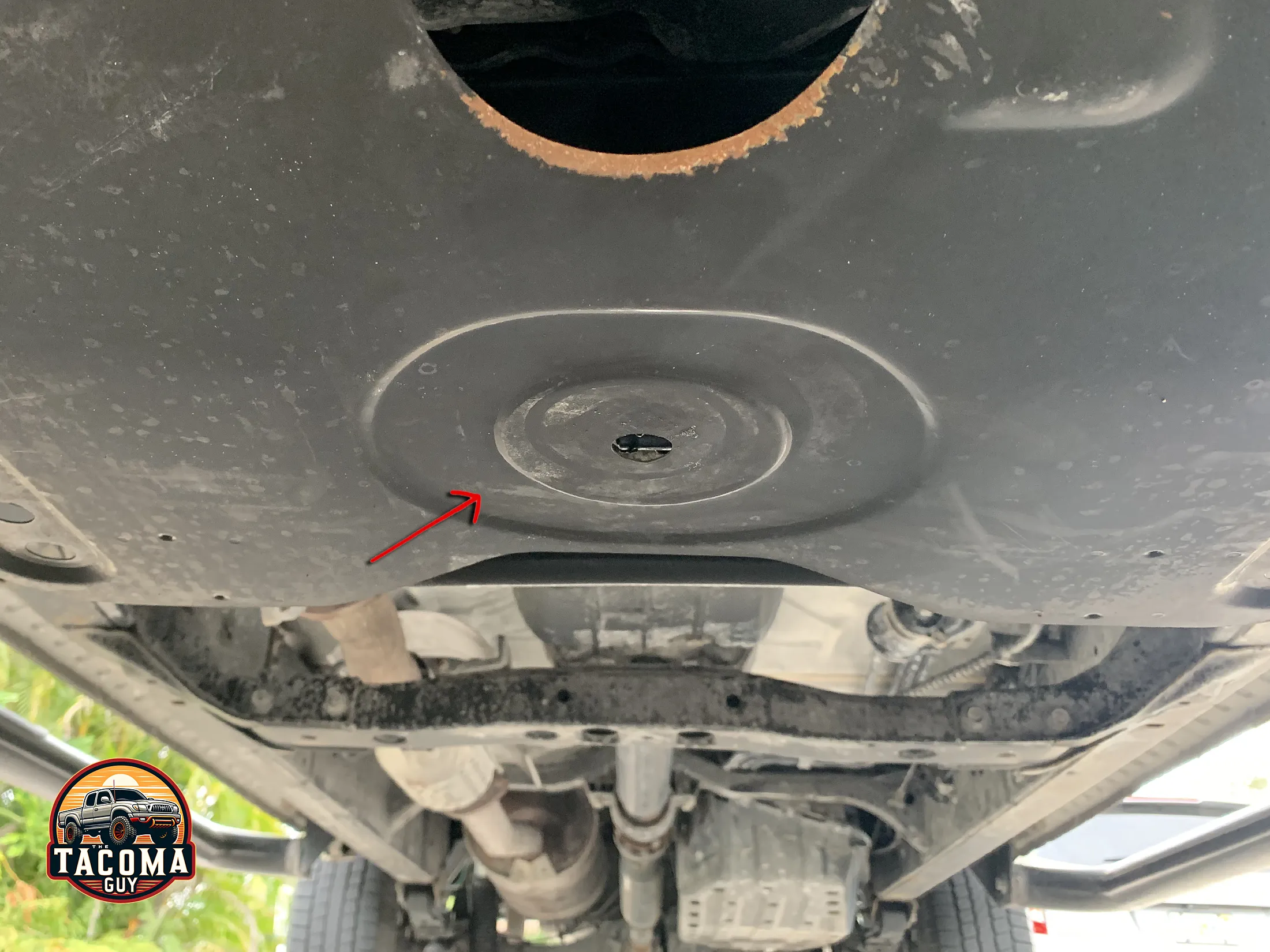 Front jack spot on a Gen 1 Toyota Tacoma